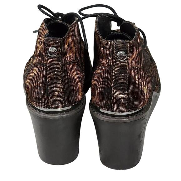 Donald Pliner Dakota Shimmer Womens Leopard Print Lace Up Wedges Size US 6 M - Picture 5 of 13